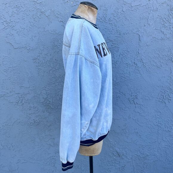 Vintage New Orleans Pullover y2k Gear Size Medium distressed bleach out - Picture 5 of 9